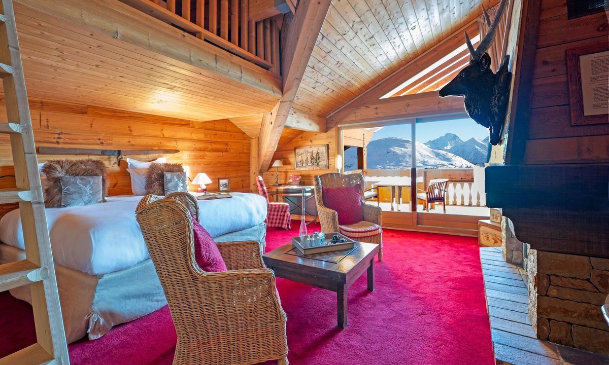 Cognet Hotel | Chambre prestige, balcon & cheminée – Alpe d’Huez