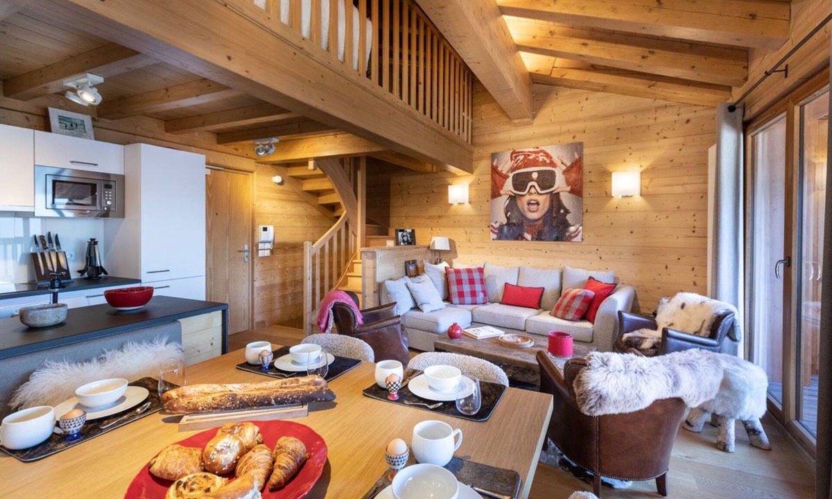 Les Eucherts Apartment | Triplex 100m², full services 4 *, 3 bedrooms, 2 bathrooms/d, 3 South balconies and 2 parking spaces