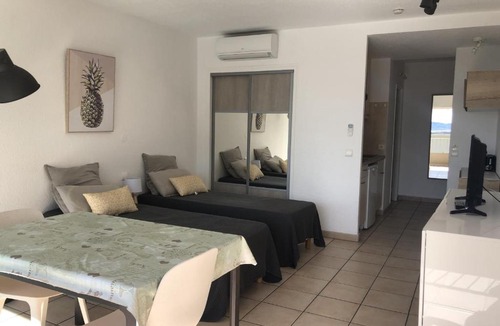 Saint-Raphael Apartment | Studio climatisé pour 2, proche plage et commerces, animaux admis, WiFi, parking - FR-1-466A-20