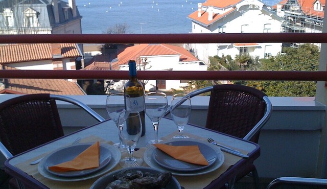 A BALCONY ON THE BASIN AND DIRECT ACCESS TO THE BEACH
