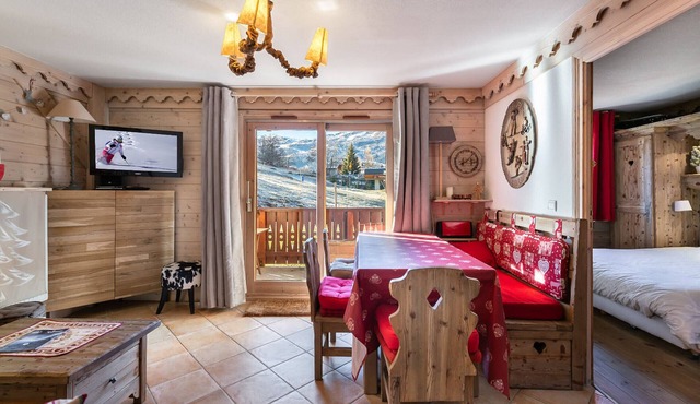 Bright apartment, 2 bedrooms at the foot of the slopes, pool and spa access