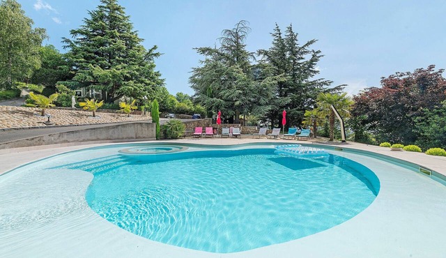 Chalet "Au Domaine De Cabu" with Mountain View, Shared Pool and Wi-Fi
