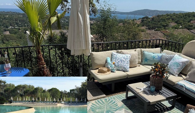 Charming apartment, exceptional sea view, Les Restanques du Golfe de St. Tropez