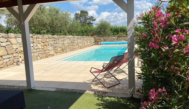 Cosy house, panoramic 360° view, private pool, 3 bedrooms, South Ardèche