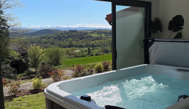 Exceptional Vacation Rental with Spa & Sauna. View of the Pyrenees