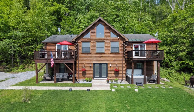 Lake George and mountain views on 52 acres+private pond! Right in Bolton Landing