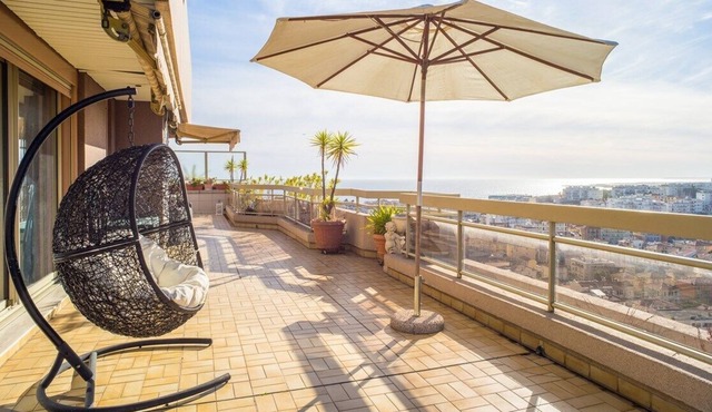 Panoramic view from massive terrace