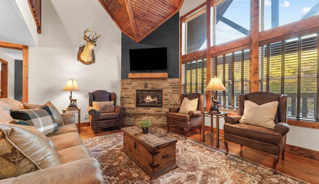 RUSTIC CABIN with 7 Master Suites! By Pool!