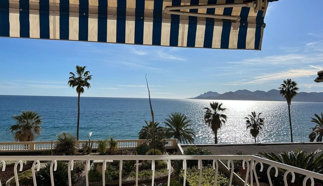 Superb 3 rooms, seafront, beach, superb sea view, near downtown